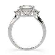 3.2 Carat VS1 D Lab Grown Diamond Trilogy Princess Ring
